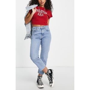 Topshop Crop Straight Leg Jeans (size 26)